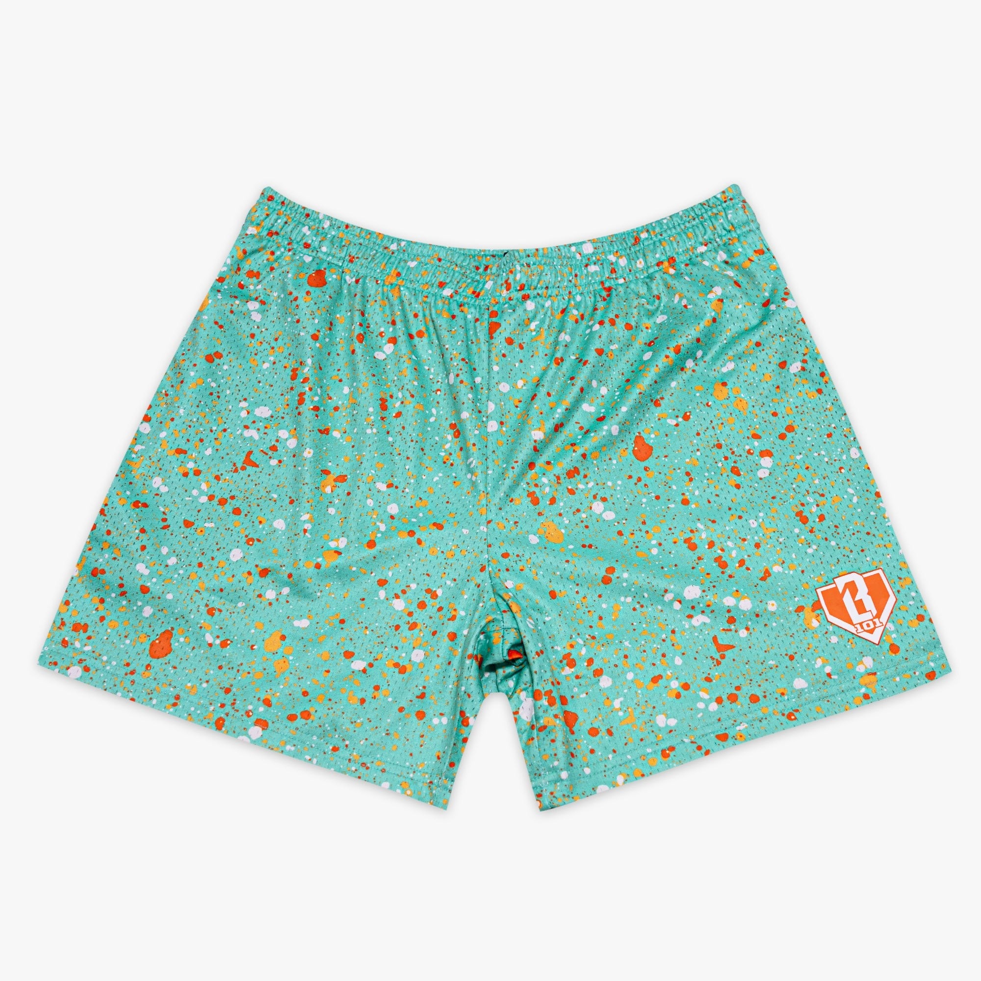 Splatter Shorts - Teal